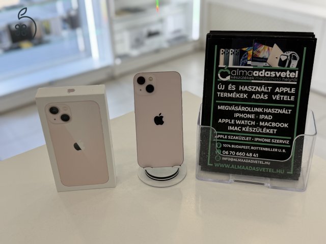 iPhone 13 128GB Független Használt/1-3 hónap gar./Akku 85%/p4481