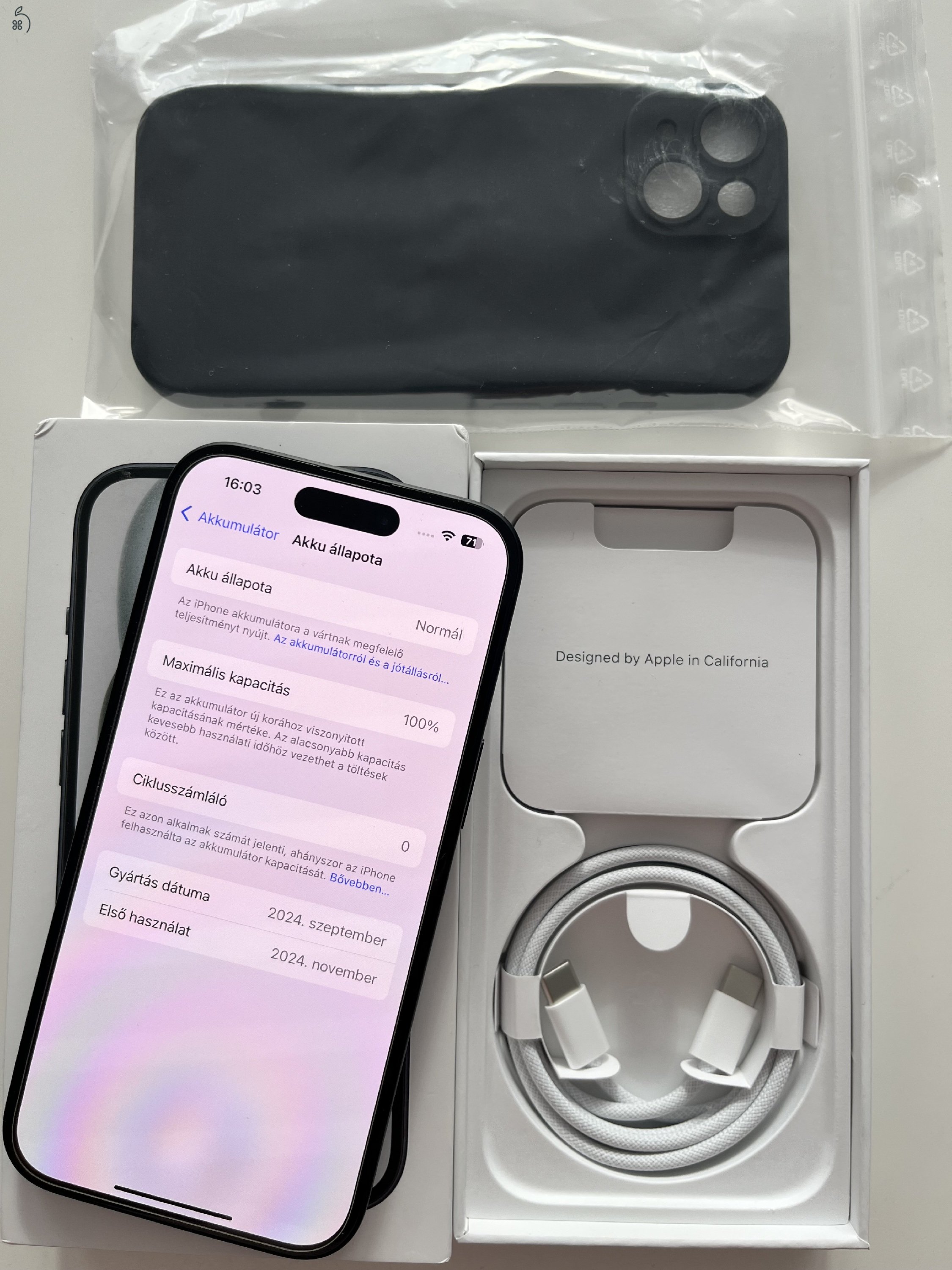 iPhone 15 128GB Új! 0 töltési ciklus!