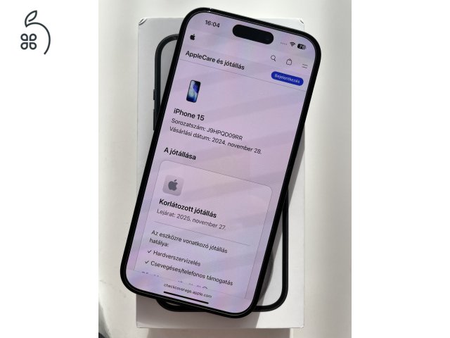 iPhone 15 128GB Új! 0 töltési ciklus!