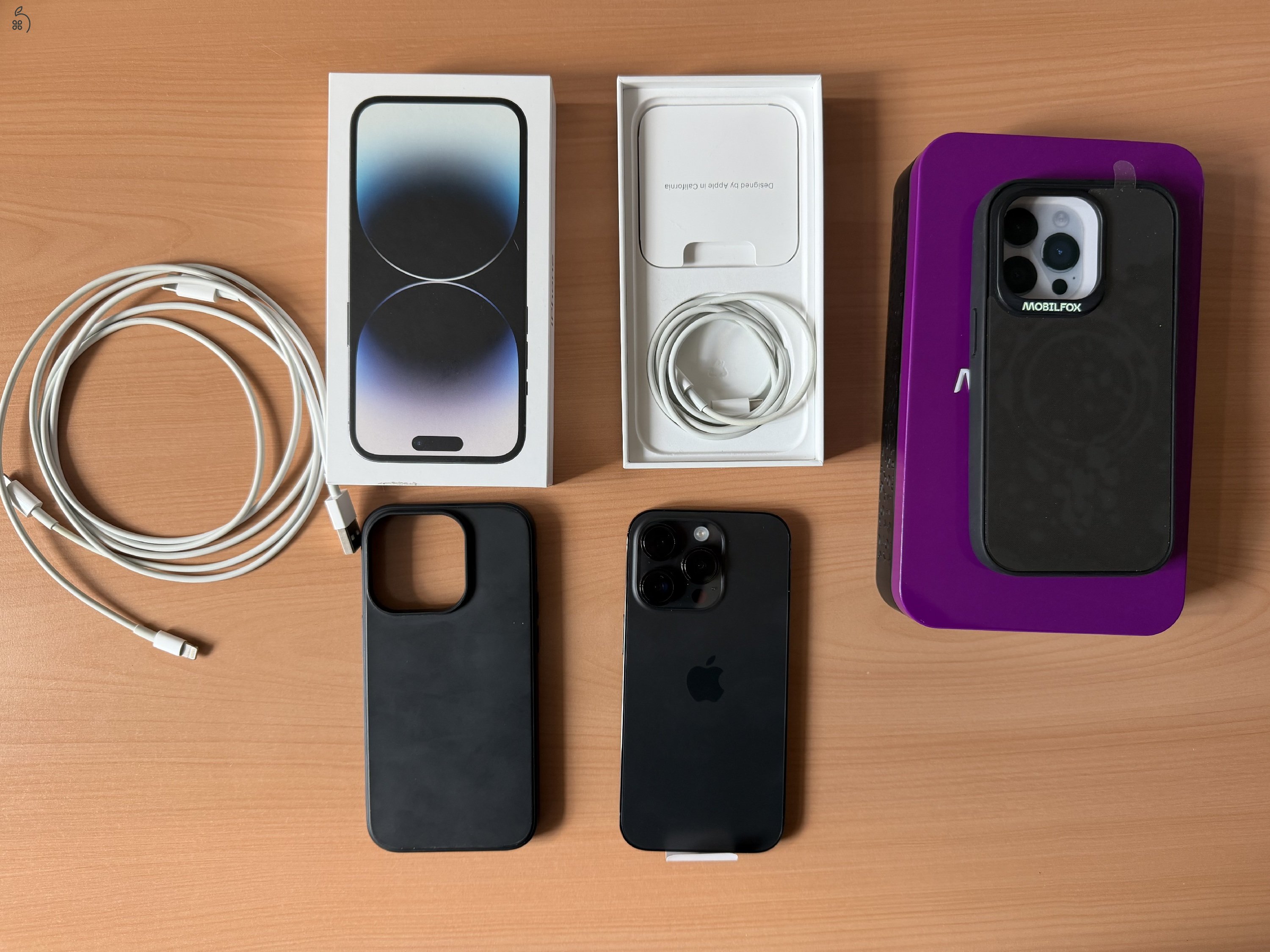 VADONAT ÚJ! iPhone 14 Pro Space Black 128GB 1 ÉV Garancia 