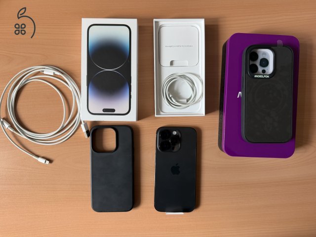 VADONAT ÚJ! iPhone 14 Pro Space Black 128GB 1 ÉV Garancia 
