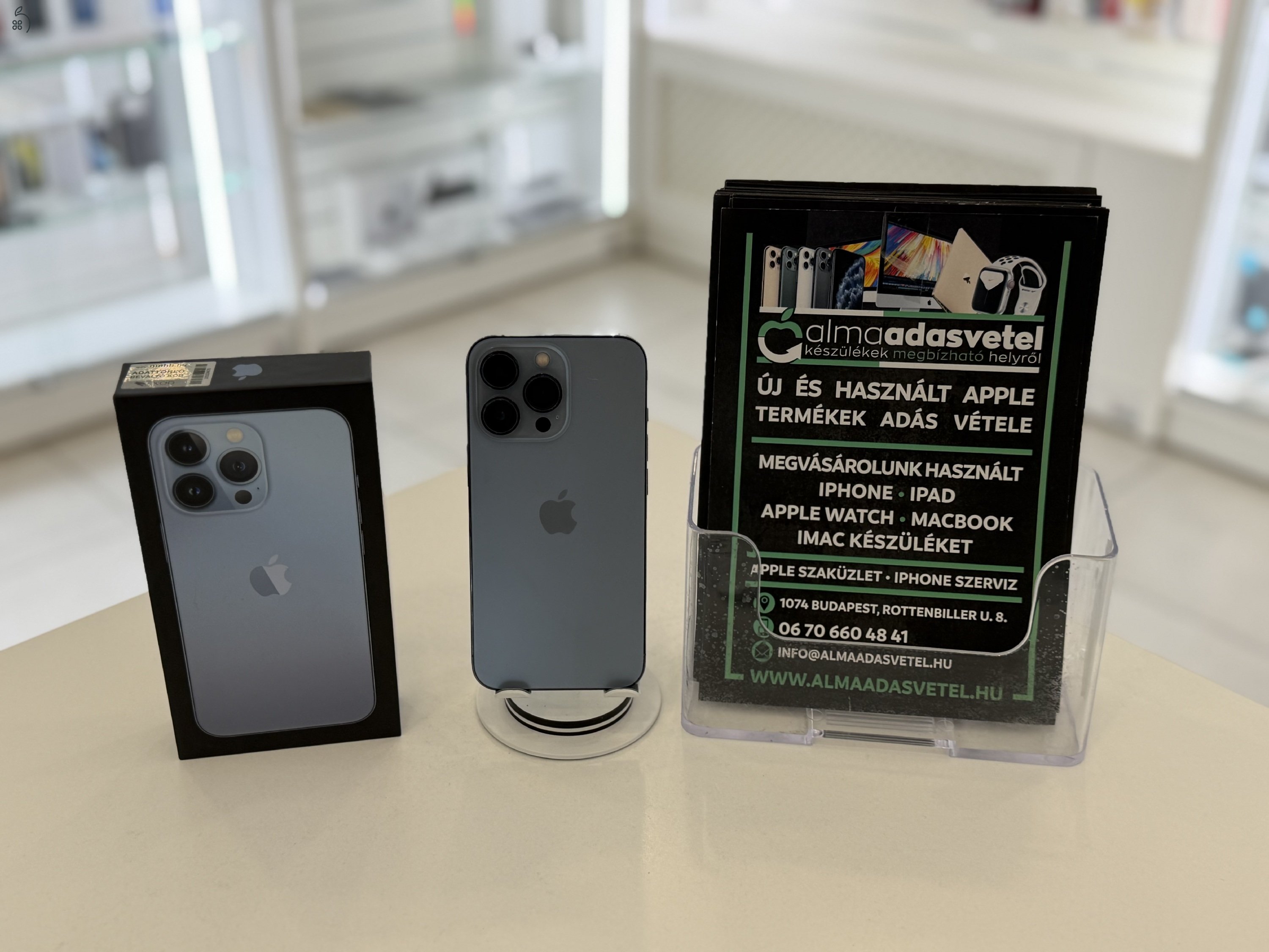 iPhone 13 Pro 128GB Független Újszerű/1-3 hónap gar./Akku 85%/p4482