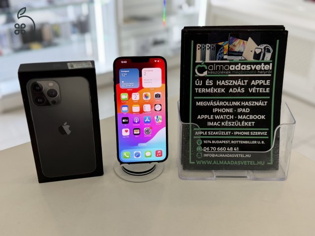 iPhone 13 Pro Max 128GB FÜggetlen Újszerű/1-3 hónap gar./Akku 82%/p4483