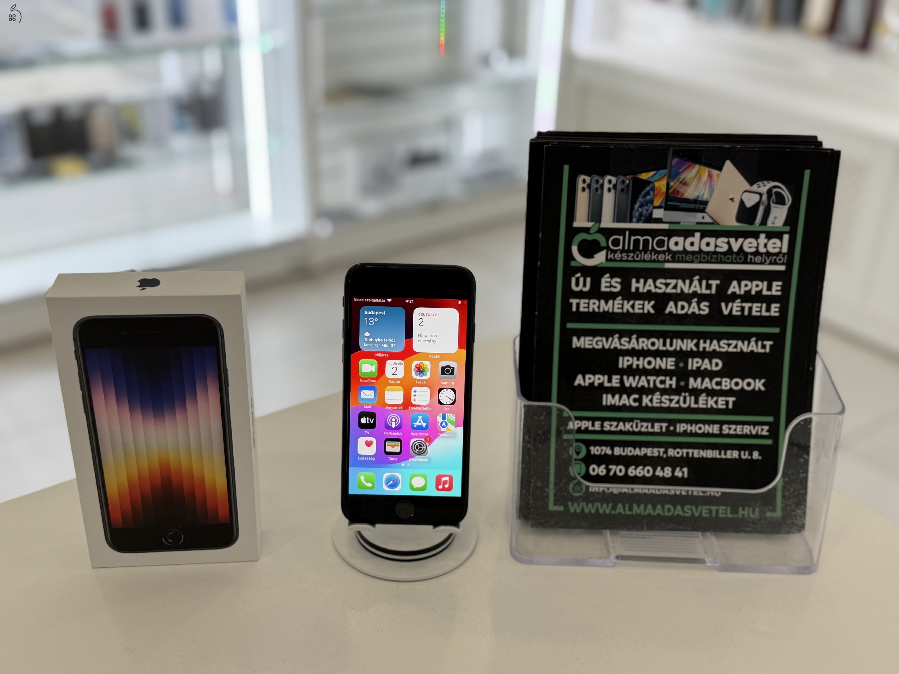 iPhone SE 64GB 2022 3Gen. Újszerű Független/1-3 hónap gar./Akku 84%6p4485