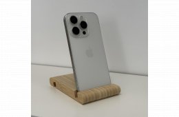 iPhone 15 Pro 128GB Silver Titanium -1 ÉV GARANCIA - Kártyafüggetlen, MS3595