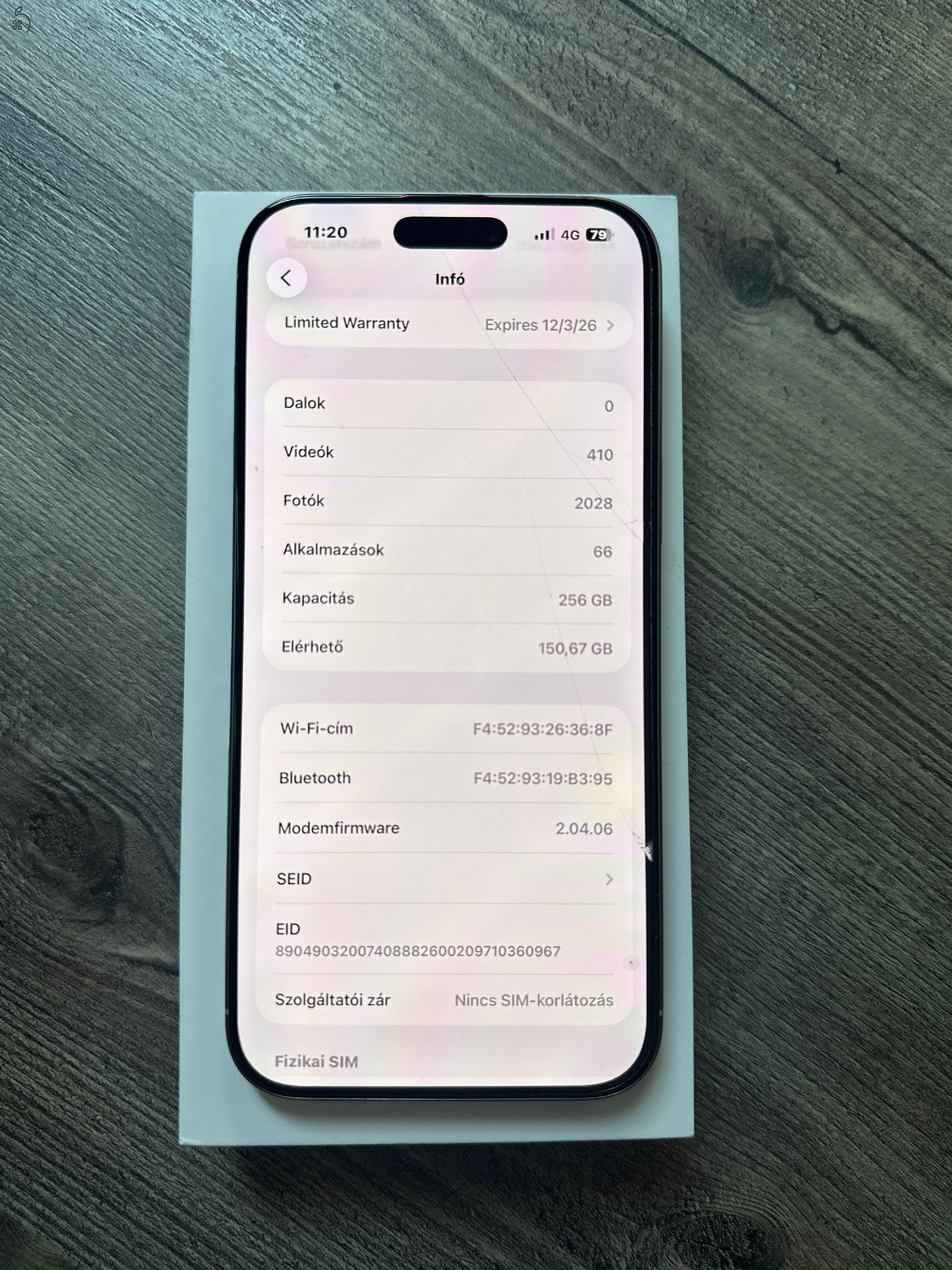 Iphone 16 pro max Karcmentes, apple Gari, 100% Akku