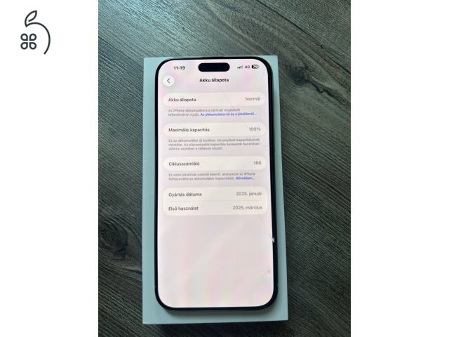 Iphone 16 pro max Karcmentes, apple Gari, 100% Akku