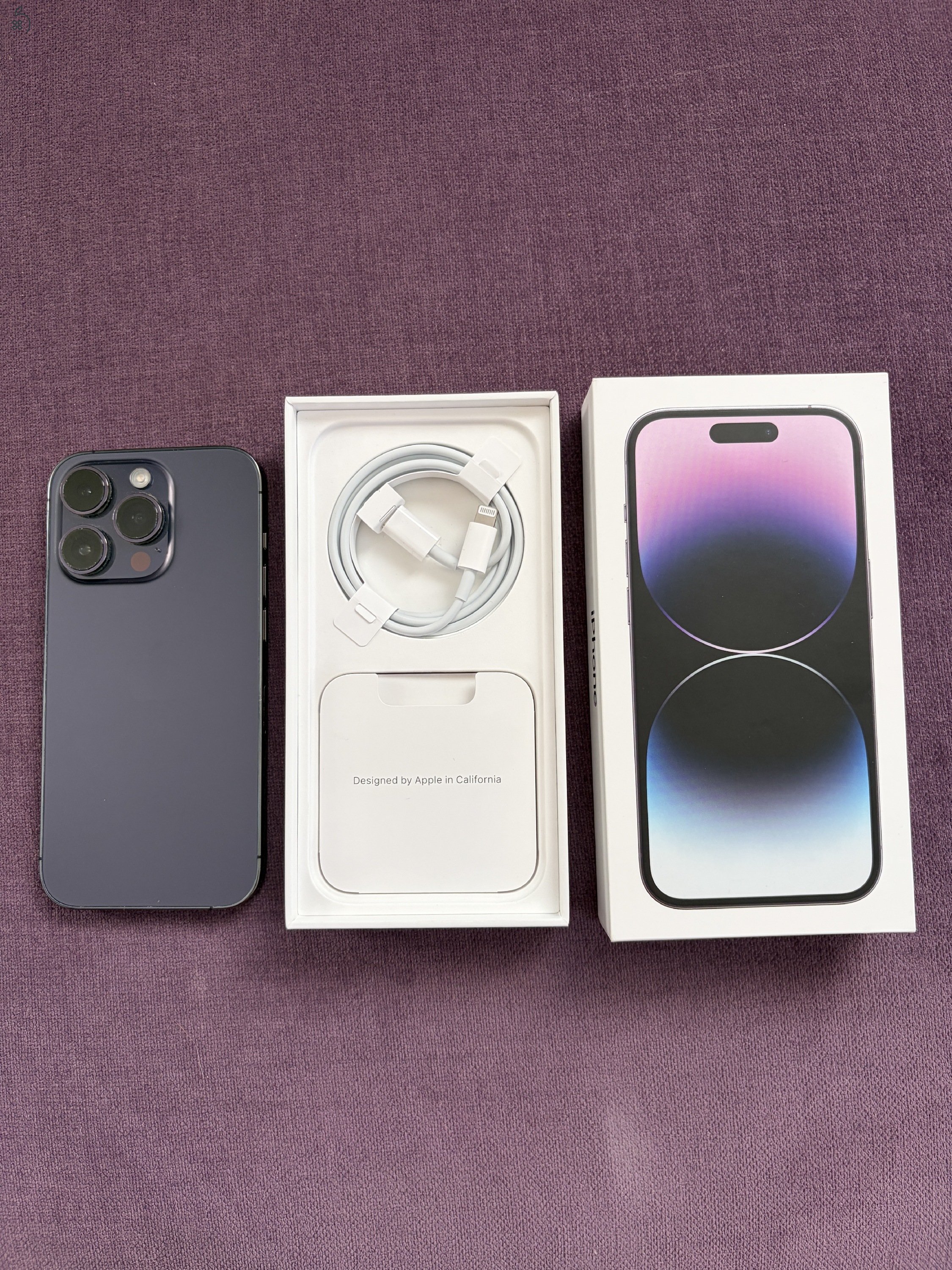 100% akku 14 iPhone Pro Deep Purple