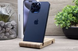 Hibátlan iPhone 15 Pro Max Blue Titanium 256GB 2 ÉV Garanciával Számlával 90% Akksi