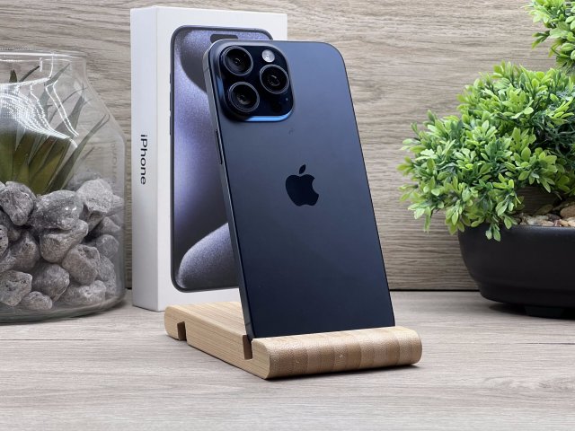 Hibátlan iPhone 15 Pro Max Blue Titanium 256GB 2 ÉV Garanciával Számlával 90% Akksi