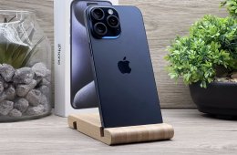 Hibátlan iPhone 15 Pro Max Blue Titanium 256GB 2 ÉV Garanciával Számlával 90% Akksi