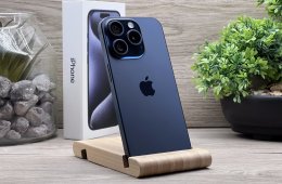 Hibátlan iPhone 15 Pro Blue Titanium 128GB 2 ÉV Garanciával Számlával 92% Akksi