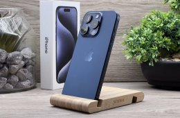 Hibátlan iPhone 15 Pro Blue Titanium 128GB 2 ÉV Garanciával Számlával 92% Akksi