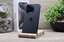 Hibátlan iPhone 15 Pro Black Titanium 128GB 2 ÉV Garanciával Számlával 90% Akksi