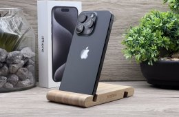 Hibátlan iPhone 15 Pro Black Titanium 128GB 2 ÉV Garanciával Számlával 90% Akksi