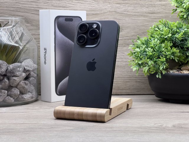 Hibátlan iPhone 15 Pro Black Titanium 128GB 2 ÉV Garanciával Számlával 90% Akksi
