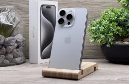 Hibátlan iPhone 15 Pro White Titanium 256GB 2 ÉV Garanciával Számlával 92% Akksi