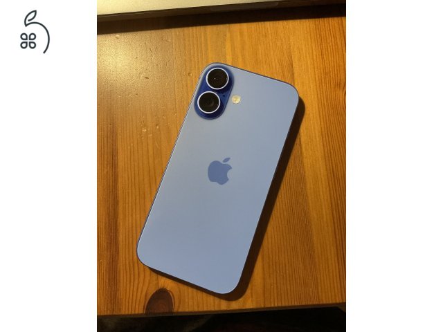 iPhone 16 256GB Ultramarin - újszerű állapot, garanciával 2025 decemberig