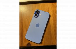 iPhone 16 256GB Ultramarin - újszerű állapot, garanciával 2025 decemberig