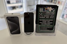 iPhone 15 Pro 128GB Független Megkímélt/1-3 hónap gar./Akku 97%/p4487