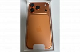 IPHONE 17 PRO NARANCS 256GB, 3 év garanciával, bontott,aktiválatlan, űzletből, beszámitás lehetséges