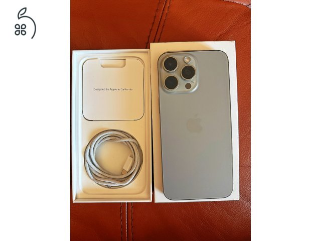 ELADÓ IPHONE 15 PRO MAX 256GB 1 ÉV GYÁRI GARANCIÁVAL! HIBÁTLAN, KACRMENTES ÁLLAPOTBAN