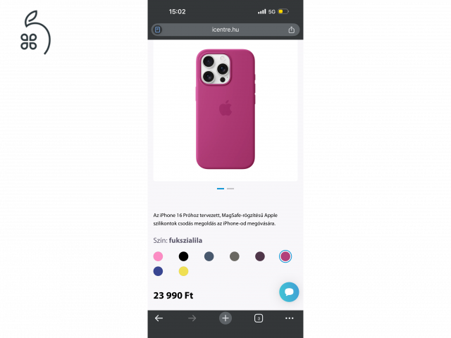 Iphone 16 pro max magsafe fukszialila tok