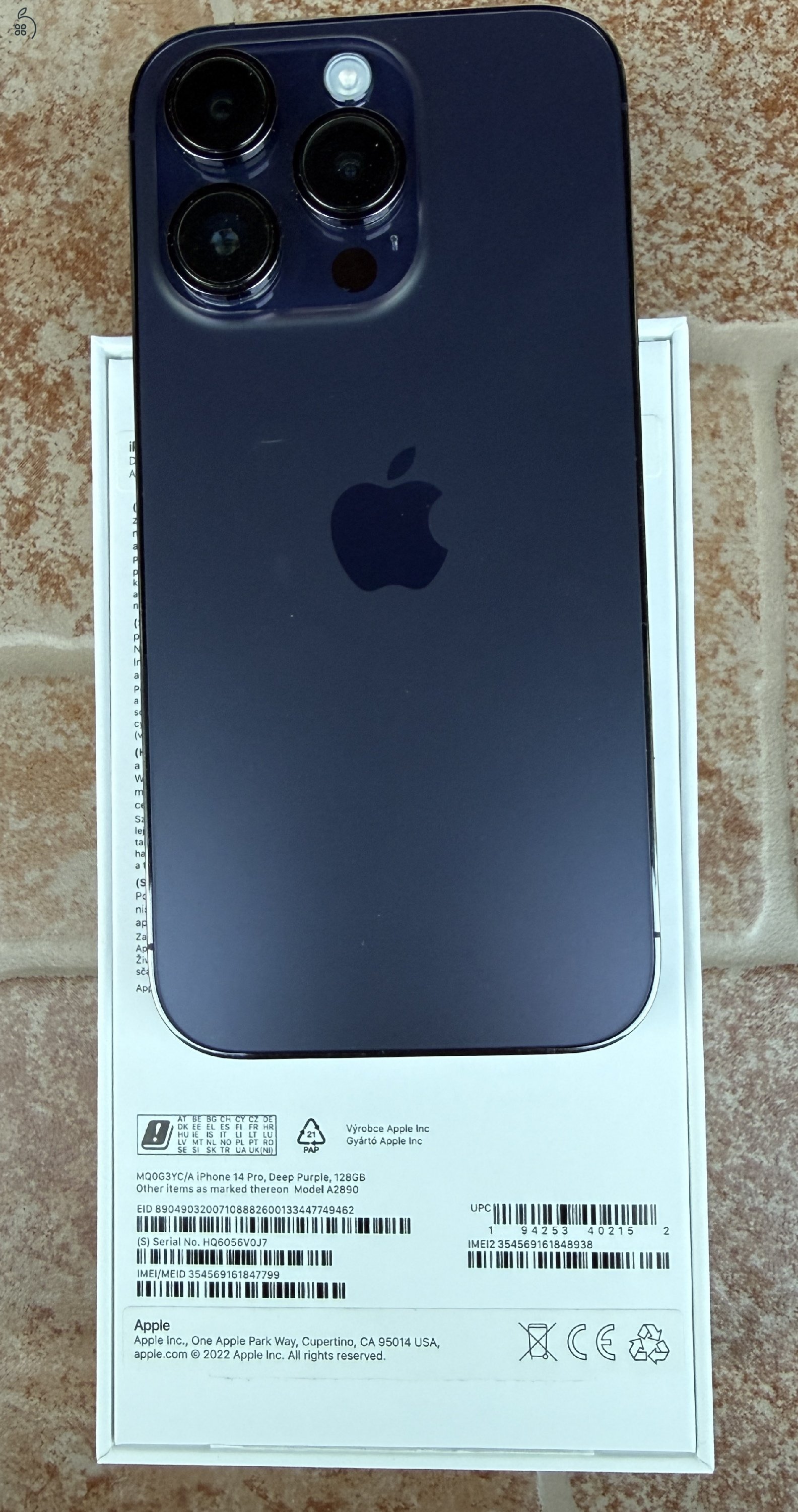 iPhone 14 Pro Depp Purple 128GB eladó! 