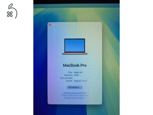 MacBook Pro M1 96% akku, magyar