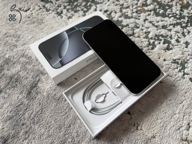 iPhone 16 Pro 256 GB – Fehér Titán – Újszerű állapot, még 2 év jótállás