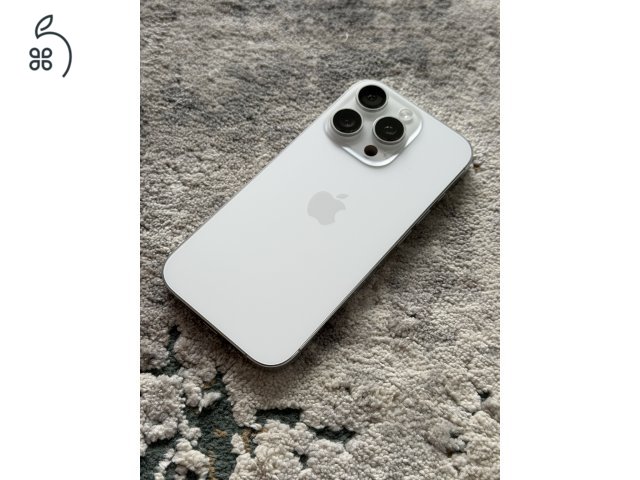 iPhone 16 Pro 256 GB – Fehér Titán – Újszerű állapot, még 2 év jótállás