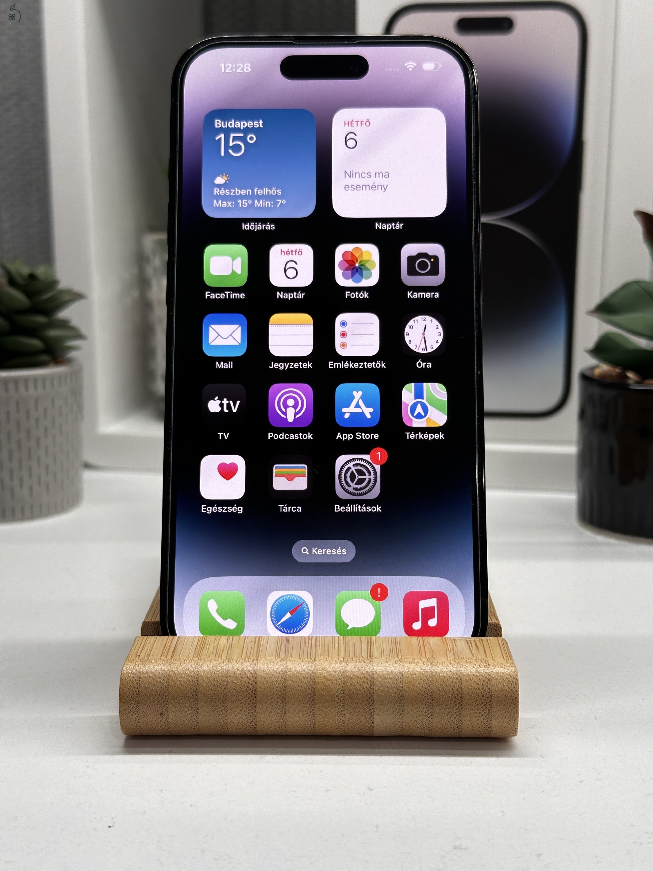 iPhone 14 Pro 128GB Fekete, Független - 1 Év Garancia, Számla