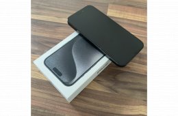 iPhone 15 PRO 128GB Black Titanium újszerű