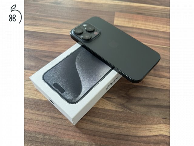 iPhone 15 PRO 128GB Black Titanium újszerű
