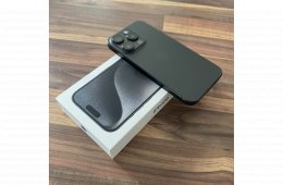 iPhone 15 PRO 128GB Black Titanium újszerű