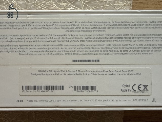Apple watch series 3 38 mm
