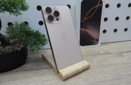Apple iPhone 16 Pro Max – Desert Titanium – Titán dizájn, Pro kamera, 120 Hz ProMotion – 256 GB – Használt, karcmentes – 90% akku – Garancia 3 hónap
