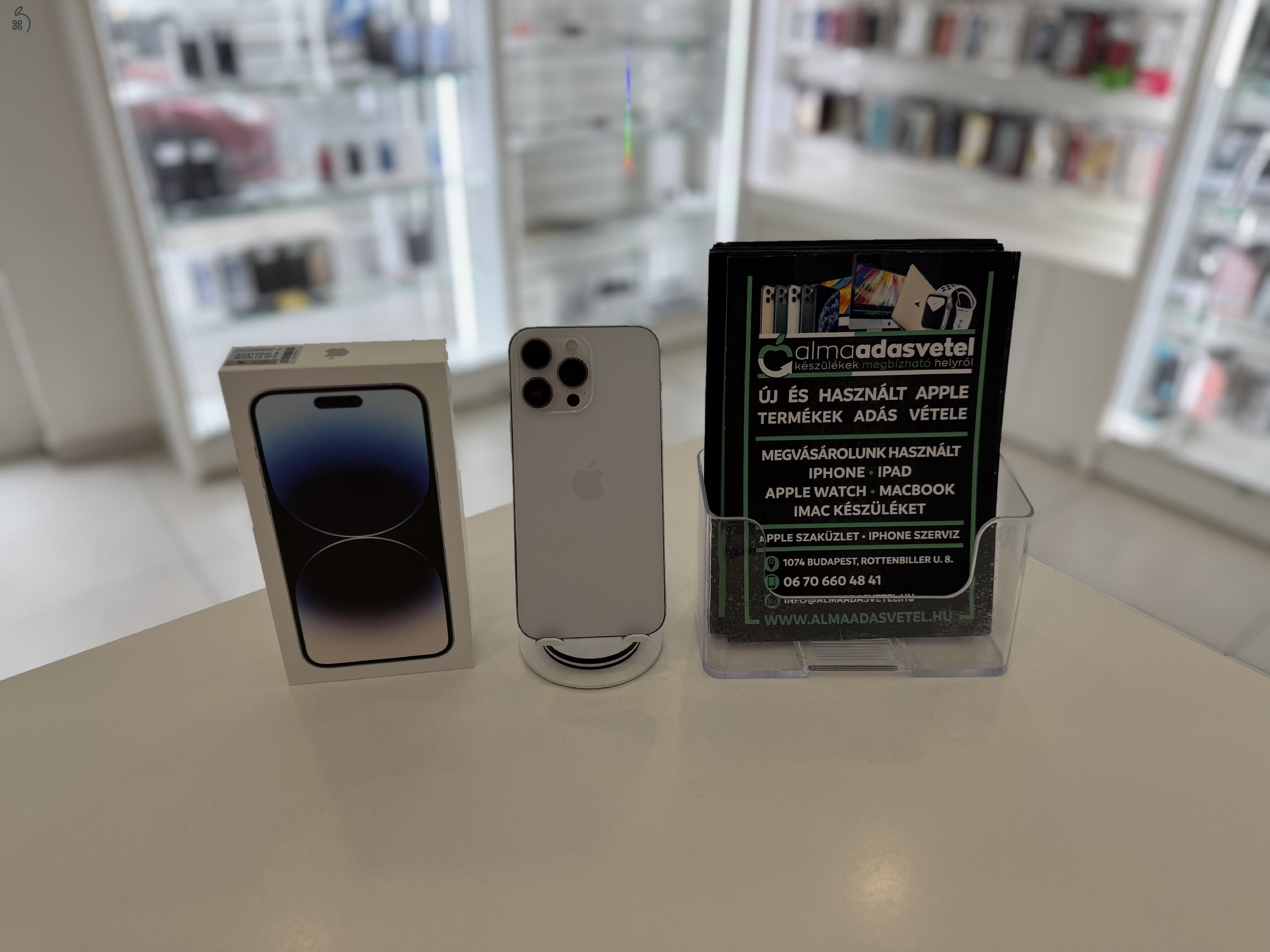 iPhone 14 Pro Max 128GB Független Újszerű/1-3 hónap gar./Akku 85%/p4492