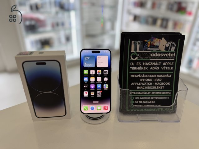 iPhone 14 Pro Max 128GB Független Újszerű/1-3 hónap gar./Akku 85%/p4492