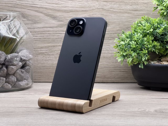 iPhone 15 Black 256GB 2 ÉV Garanciával Számlával 100% Akksi