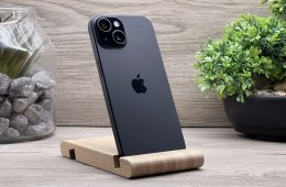 iPhone 15 Black 256GB 2 ÉV Garanciával Számlával 100% Akksi