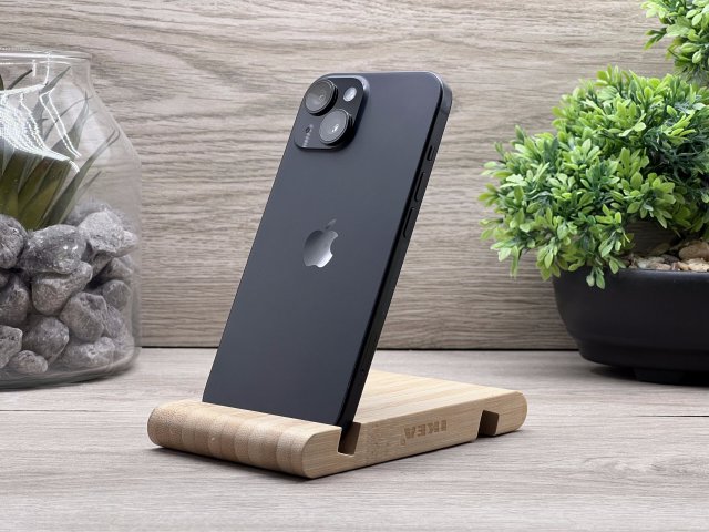 iPhone 15 Black 256GB 2 ÉV Garanciával Számlával 100% Akksi