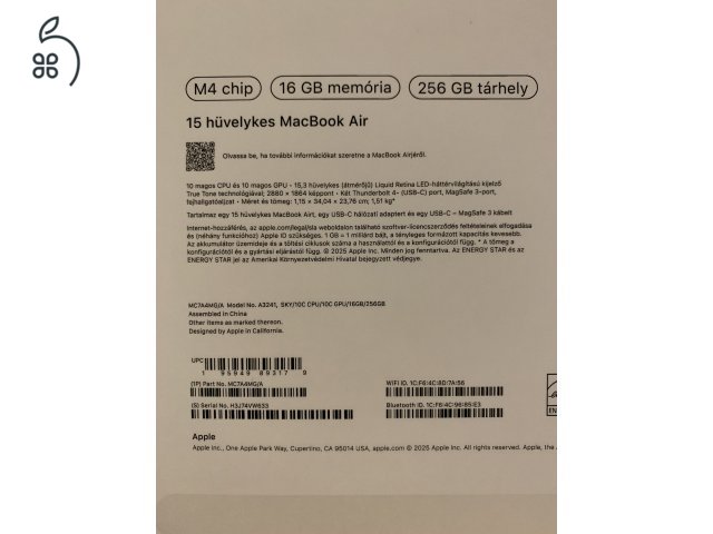 Macbook air 15 M4