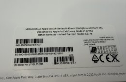 Apple Watch 8 45mm Aluminium Cellular Használt/1-3 hónap gar./Akku 91%/p4495