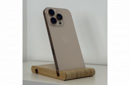 GYÖNYÖRŰ iPhone 16 Pro 128GB Desert Titanium -1 ÉV GARANCIA - Kártyafüggetlen, MS3674, 99% Akksi