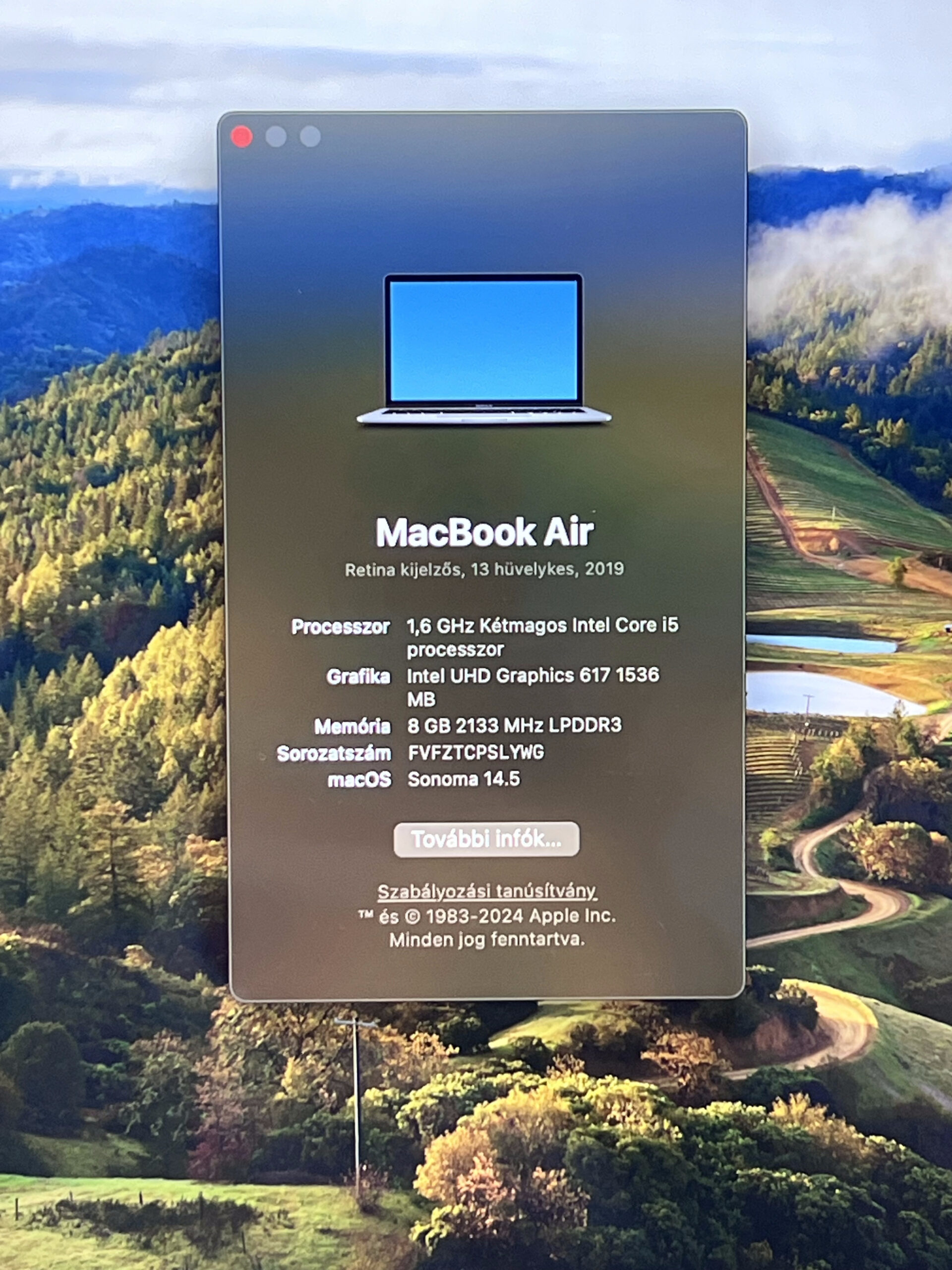 Hibátlan MacBook Air i5 2019 13”128GB 8GB2 ÉV Garanciával Számlával