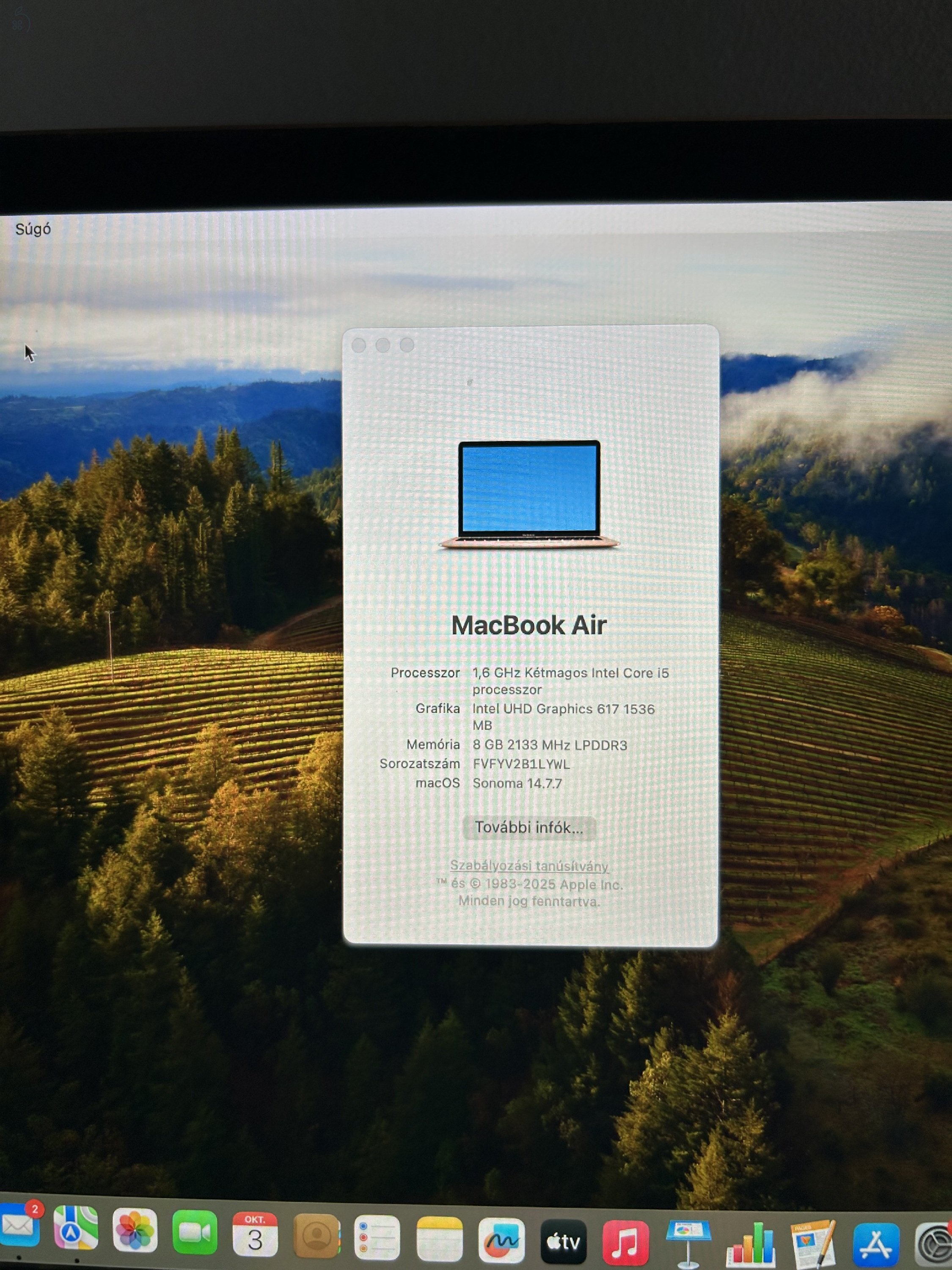 MacBook Air (Retina, 13 hüvelykes, 2019)