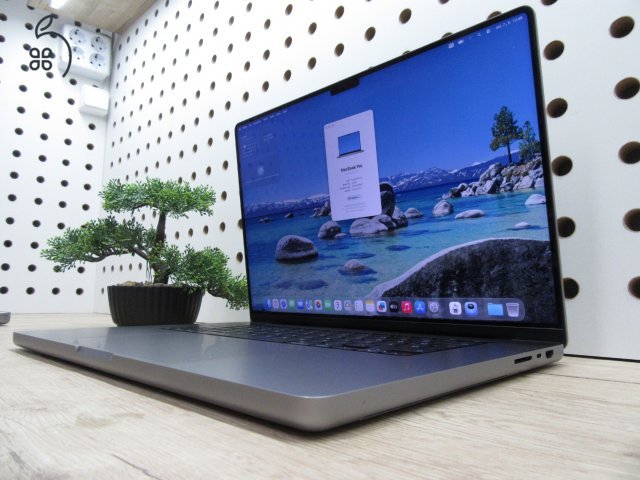 Apple MacBook Pro 16 (2021, M1 Pro) – Liquid Retina XDR, ProMotion 120 Hz – 32 GB RAM / 512 GB SSD – Használt, szép állapot – 86% akku (463 ciklus) – 3 hónap garancia