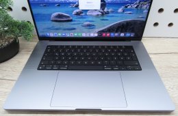 Apple MacBook Pro 16 (2021, M1 Pro) – Liquid Retina XDR, ProMotion 120 Hz – 16 GB RAM / 1 TB SSD – Használt, karcmentes – 87% akku (107 ciklus) – 3 hónap garancia