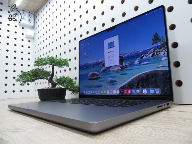 Apple MacBook Pro 16 (2021, M1 Pro) – Liquid Retina XDR, ProMotion 120 Hz – 16 GB RAM / 1 TB SSD – Használt, karcmentes – 87% akku (107 ciklus) – 3 hónap garancia